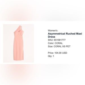 Abercrombie & Fitch Asymmetric Ruched Maxi Dress